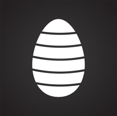 Easter egg icon on background for graphic and web design. Simple vector sign. Internet concept symbol for website button or mobile app.