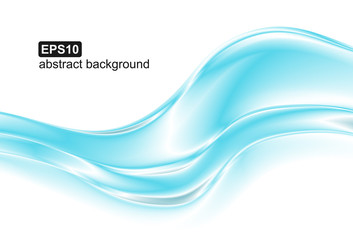 Abstract blue waves background. Vector design for banners, presentations, flyers, invitations.
