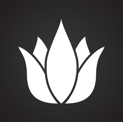 Lotos flower icon on background for graphic and web design. Simple vector sign. Internet concept symbol for website button or mobile app.
