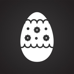 Easter egg icon on background for graphic and web design. Simple vector sign. Internet concept symbol for website button or mobile app.