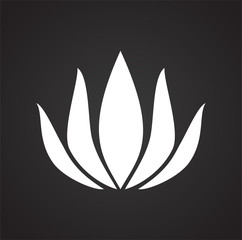 Lotos flower icon on background for graphic and web design. Simple vector sign. Internet concept symbol for website button or mobile app.