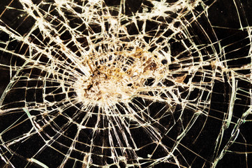 Cracked Crashed Glass Web