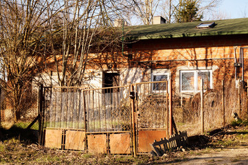 Abandoned old building hose