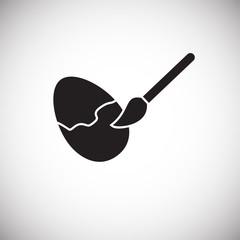 Easter egg icon on background for graphic and web design. Simple vector sign. Internet concept symbol for website button or mobile app.