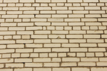 Brick wall texture background. Brickwork pattern of grunge aged brick wall. Stone material surface close up view of rustic textured brickwall 