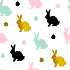 Pattern with rabbits and eggs