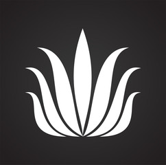 Lotos flower icon on background for graphic and web design. Simple vector sign. Internet concept symbol for website button or mobile app.