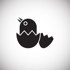 Easter chick icon on background for graphic and web design. Simple vector sign. Internet concept symbol for website button or mobile app.