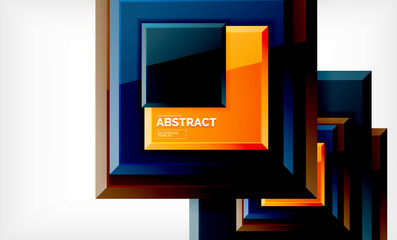 Obraz premium Square geometric background