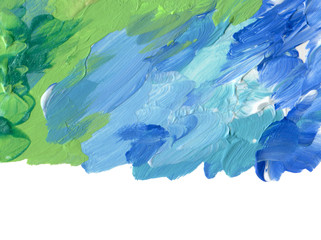Abstract color acrylic brush strokes paint.