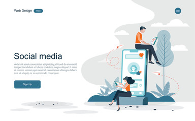 Business concept, social media, learning,  People  are creating  business on internet, analysis and problem solving, Online business promotion, Brainstorming together in team work.Vector illustration.