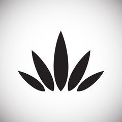 Lotos flower icon on background for graphic and web design. Simple vector sign. Internet concept symbol for website button or mobile app.