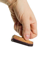Hand and stamp