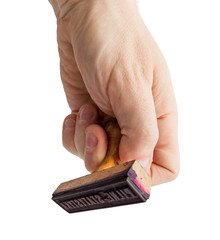 Hand and stamp