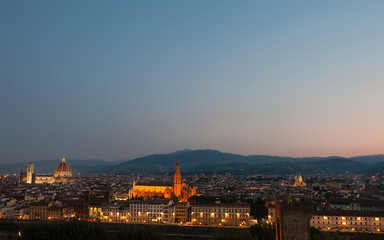 Panorama of florence at night