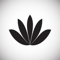 Lotos flower icon on background for graphic and web design. Simple vector sign. Internet concept symbol for website button or mobile app.