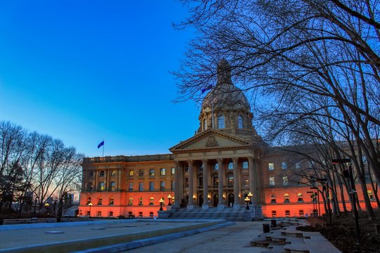 Alberta Legislature At Dawn