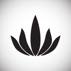 Lotos flower icon on background for graphic and web design. Simple vector sign. Internet concept symbol for website button or mobile app.