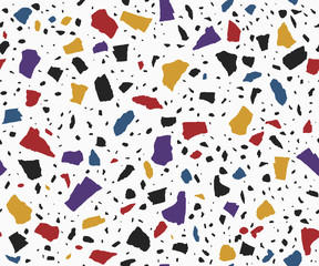 Endless Terrazzo Flooring Vector Pattern.