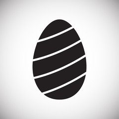 Easter egg icon on background for graphic and web design. Simple vector sign. Internet concept symbol for website button or mobile app.