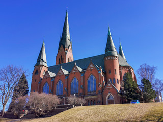 Fototapeta na wymiar St Michael's Church in Turku, Finland. Shot at March 2019.