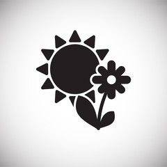 Easter flower icon on background for graphic and web design. Simple vector sign. Internet concept symbol for website button or mobile app.