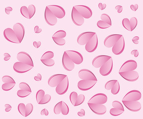 pink hearts love