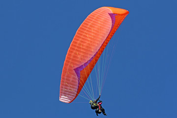 Tandem paraglider flying wing