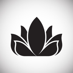 Lotos flower icon on background for graphic and web design. Simple vector sign. Internet concept symbol for website button or mobile app.