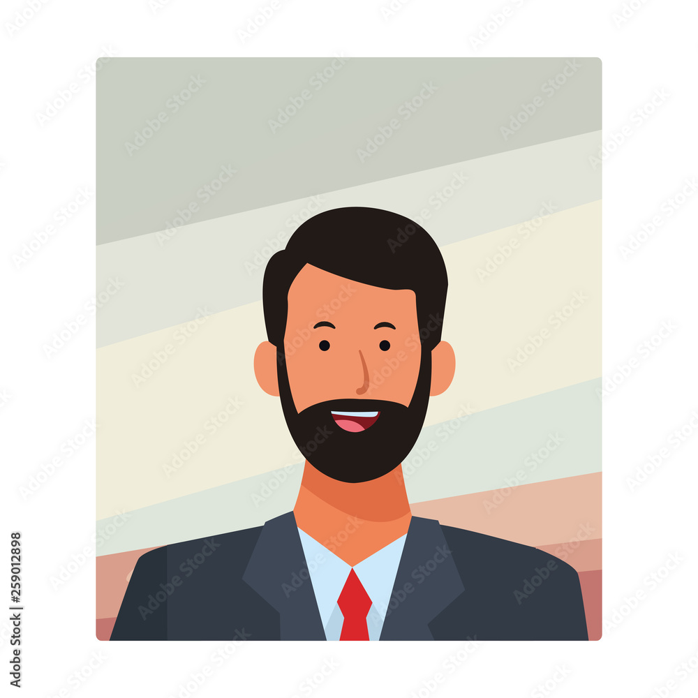 Wall mural man portrait avatar