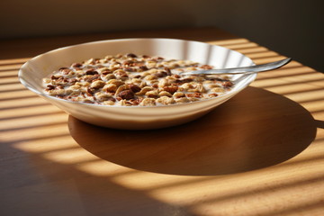 bowl of cereal with spoon