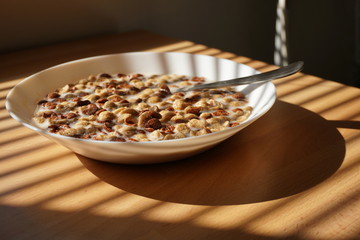 bowl of cereal with spoon