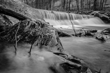 Wet stone waterfall