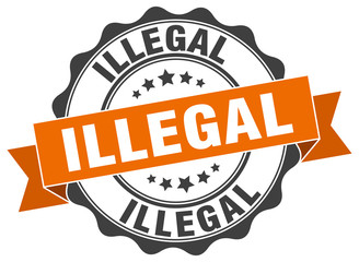 Fototapeta premium illegal stamp. sign. seal