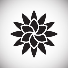 Lotos flower icon on background for graphic and web design. Simple vector sign. Internet concept symbol for website button or mobile app.