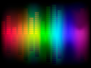 Music rainbow equalizer. Vector illustration for poster