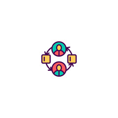 Project management icon vector design