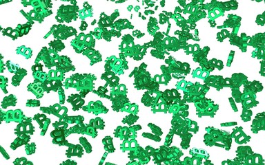 Digital currency symbol Bitcoin on a white background. Fall of bitcoin. Cryptocurrency graph on virtual screen. Business, Finance and technology concept. 3D illustration