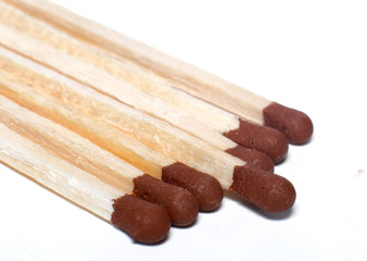 matches on a white background