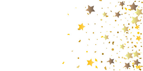 Obraz premium Golden glitter confetti of stars.