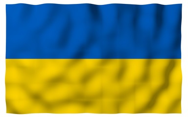 The flag of Ukraine 