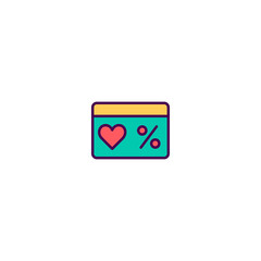 Coupon Icon Design. Lifestyle icon vector design
