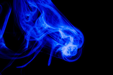 Nature Abstract: The Delicate Beauty and Elegance of a Wisp of Blue Smoke