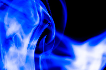 Nature Abstract: The Delicate Beauty and Elegance of a Wisp of Blue Smoke