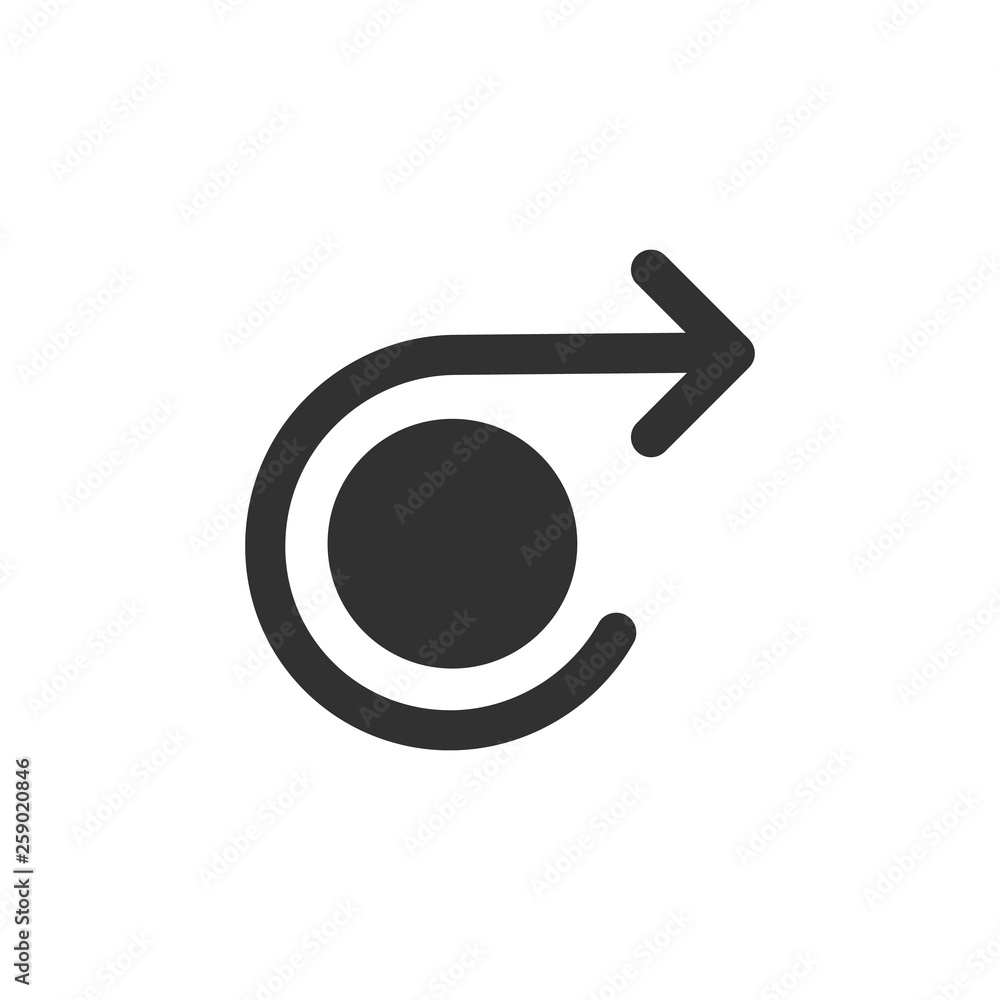 Poster arrows around back line icon, outline vector sign, linear style pictogram isolated on white. vector 