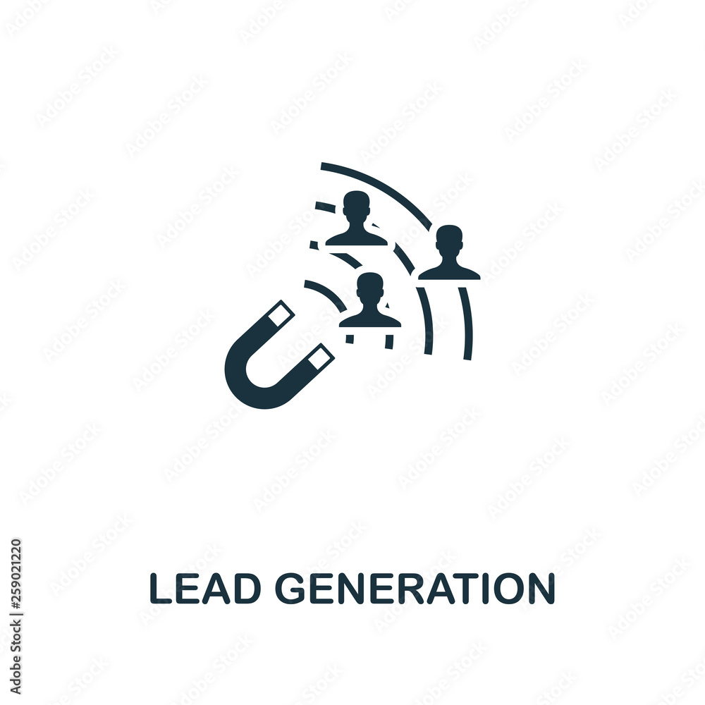 Aufkleber lead generation icon. creative element design from content icons collection. pixel perfect lead gene