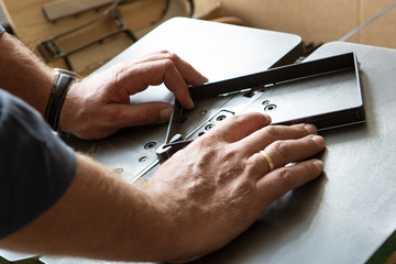 Lederwaren, Leder Handwerk, auf Lager