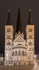 Fototapeta premium Bonner Münster bei Nacht