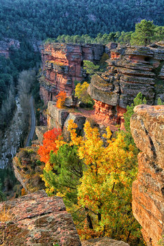 Autum. The shrine of the Virgen de la Hoz. Molina de Arag&oacute;n. Alto Tajo Natural Park. Guadalajara. Spain
