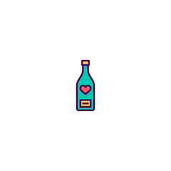 Wine bottle Icon Design. Lifestyle icon vector design